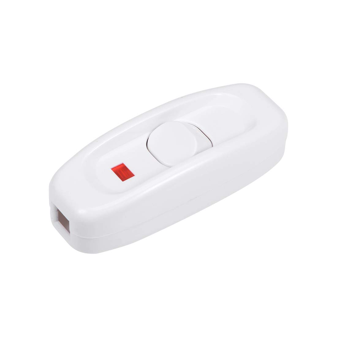 uxcell White Inline Cord On/Off Rocker Switch with Indicator Light for Table Lamps & Desk Lights - 110-250V Voltage - Perfect for Home Office, Bedside Lighting and DIY Electrical Projects
