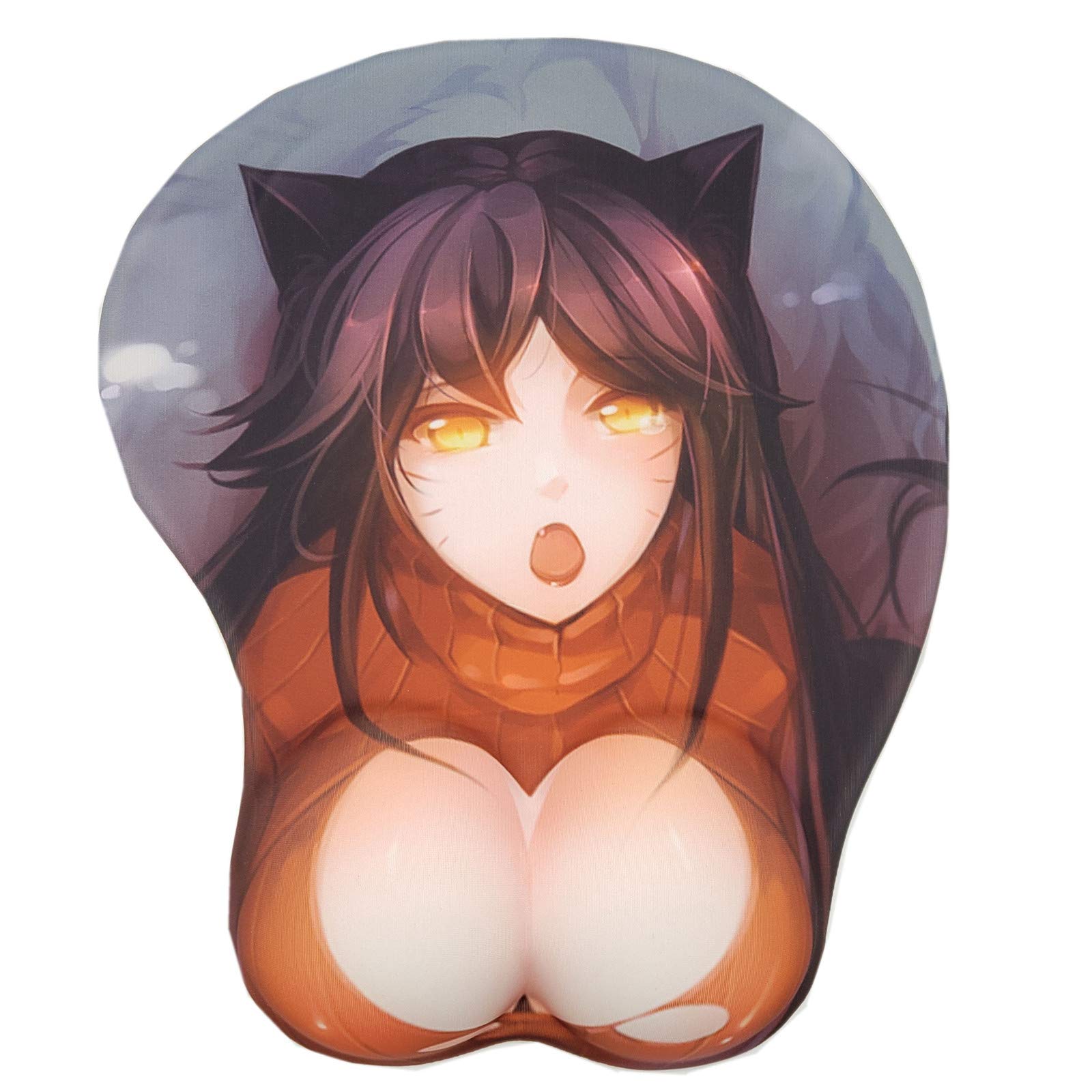 LOL Ahri RIVAN Taric Anime Gaming Mouse Pad with Ergonomic Wrist Rest - 3D Printed 2-Way Skin Mousepad for PC Gamers | Perfect for League of Legends Fans & Office Work