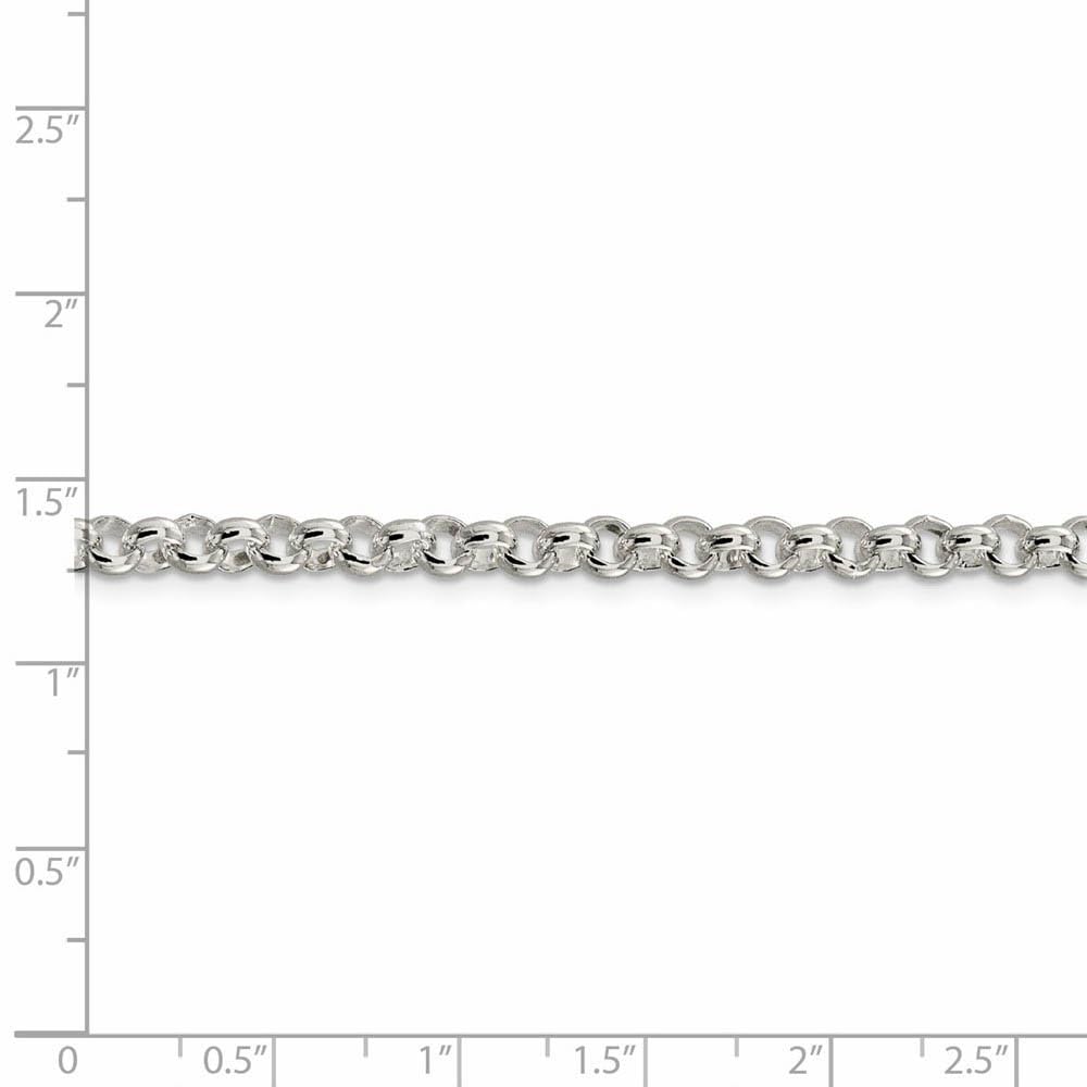 4.75mm Sterling Silver Solid Belcher (Rolo) Chain Necklace - Elegant Black Bow Pendant for Women, Gift for Her, Perfect for Weddings, Parties & Everyday Wear