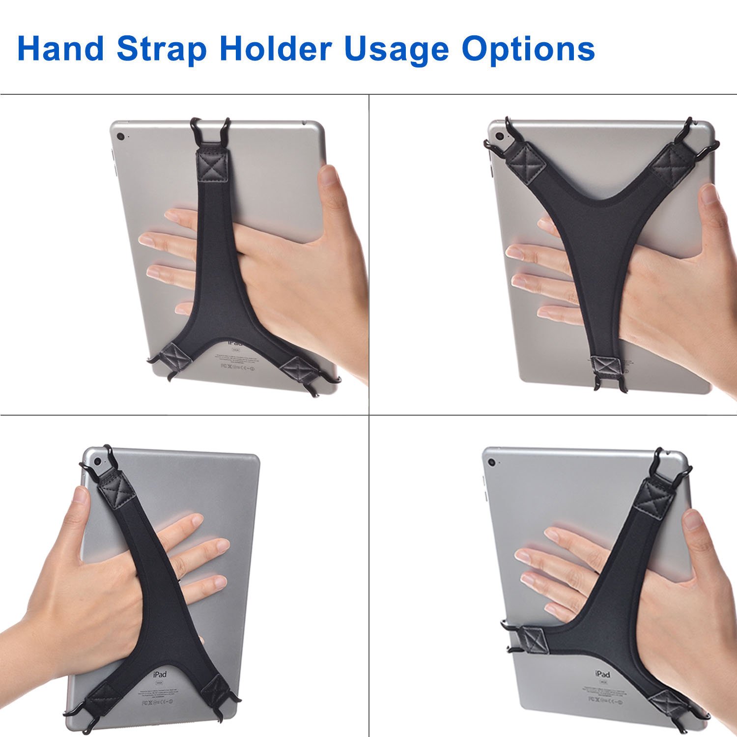 TFY Security Tablet Hand Strap Holder - Ergonomic Finger Grip for iPad Air, iPad Pro 9.7