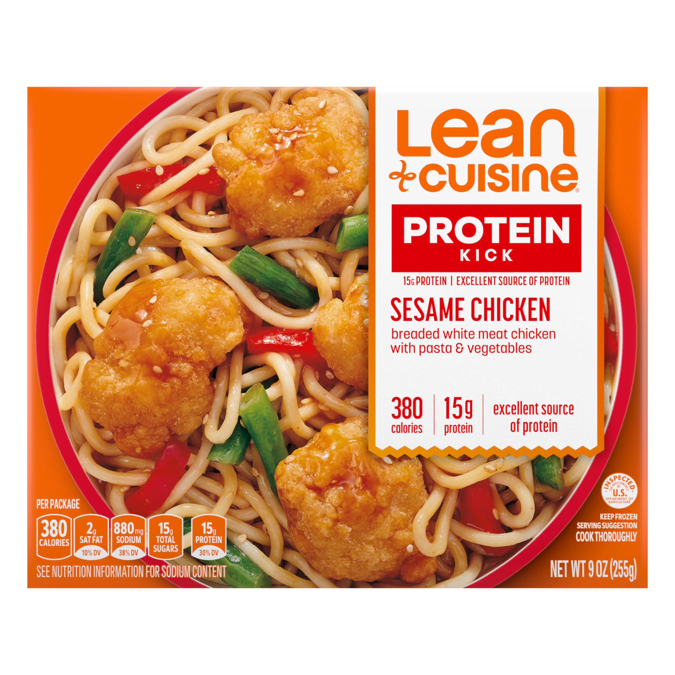 Lean Cuisine Sesame Chicken Frozen Meal - High Protein Microwave Dinner for One | Quick & Healthy Lunch or Dinner at Home or Office