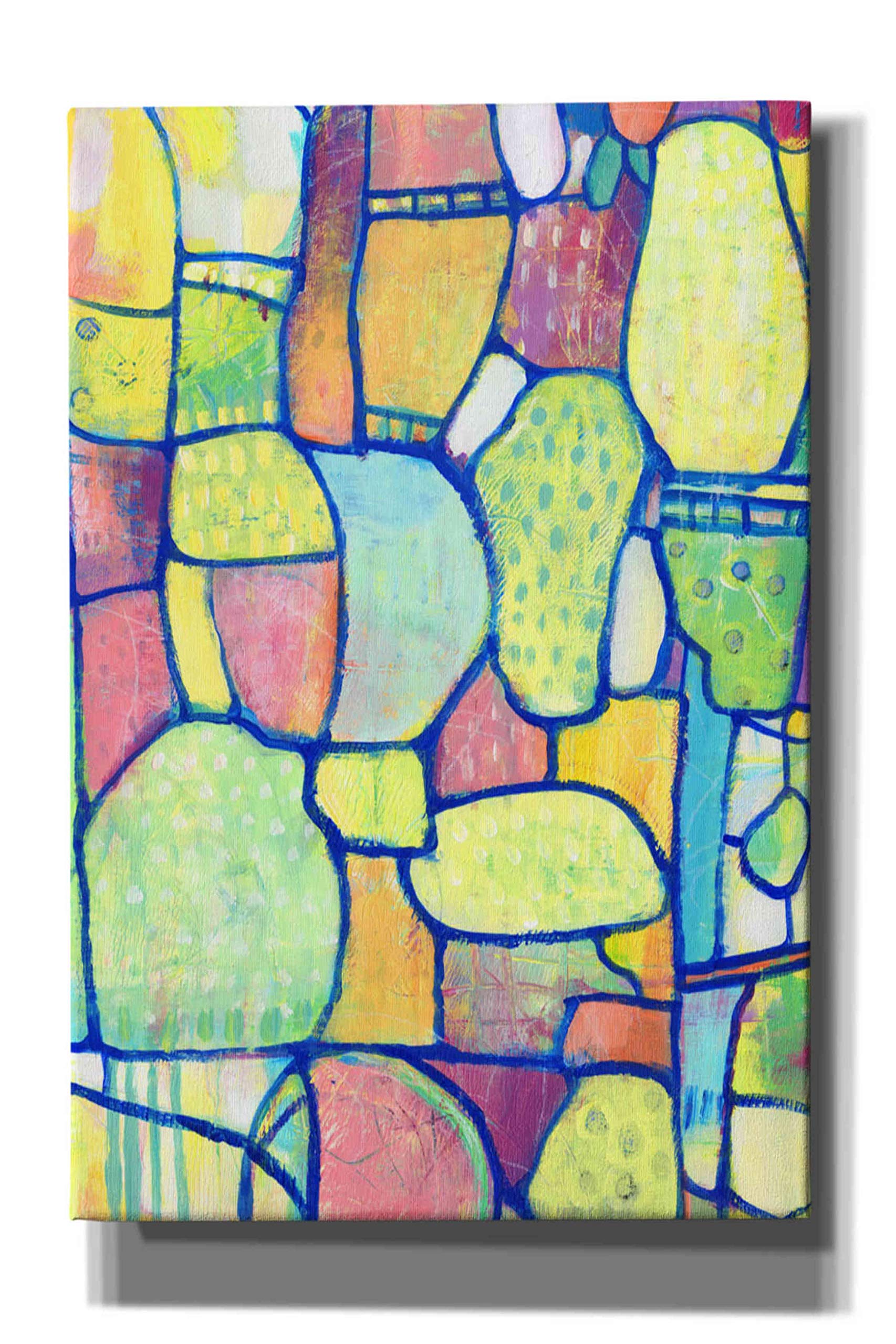 Epic Graffiti 'Stained Glass Composition II' by Tim O'Toole - 12x18 Inch Canvas Wall Art for Living Room, Bedroom & Office Decor - Modern Abstract Painting for Home & Office Interior Design