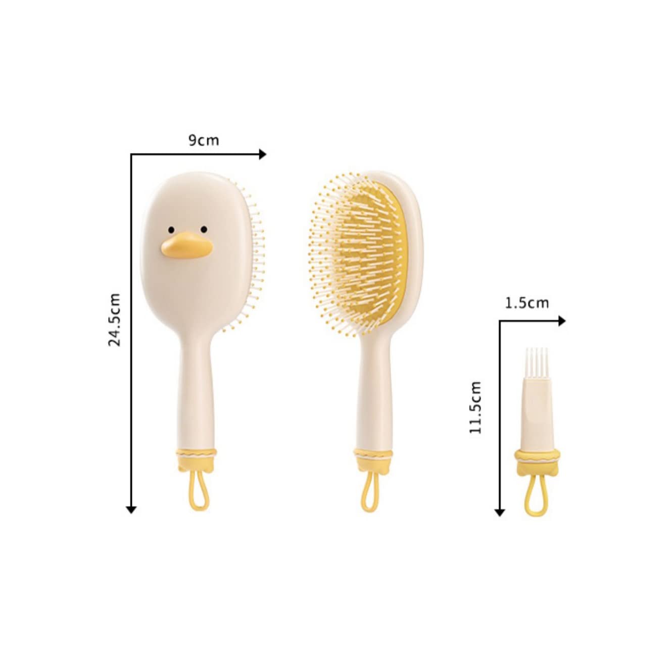 AVLUZ Cute Cartoon Hair Brush - Air Cushion Detangling Comb for Women & Men, Anti-Static Massage Brush for Natural, Straight, Thick & Curly Hair - Perfect for Home, Travel & Salon Use (Color: B)