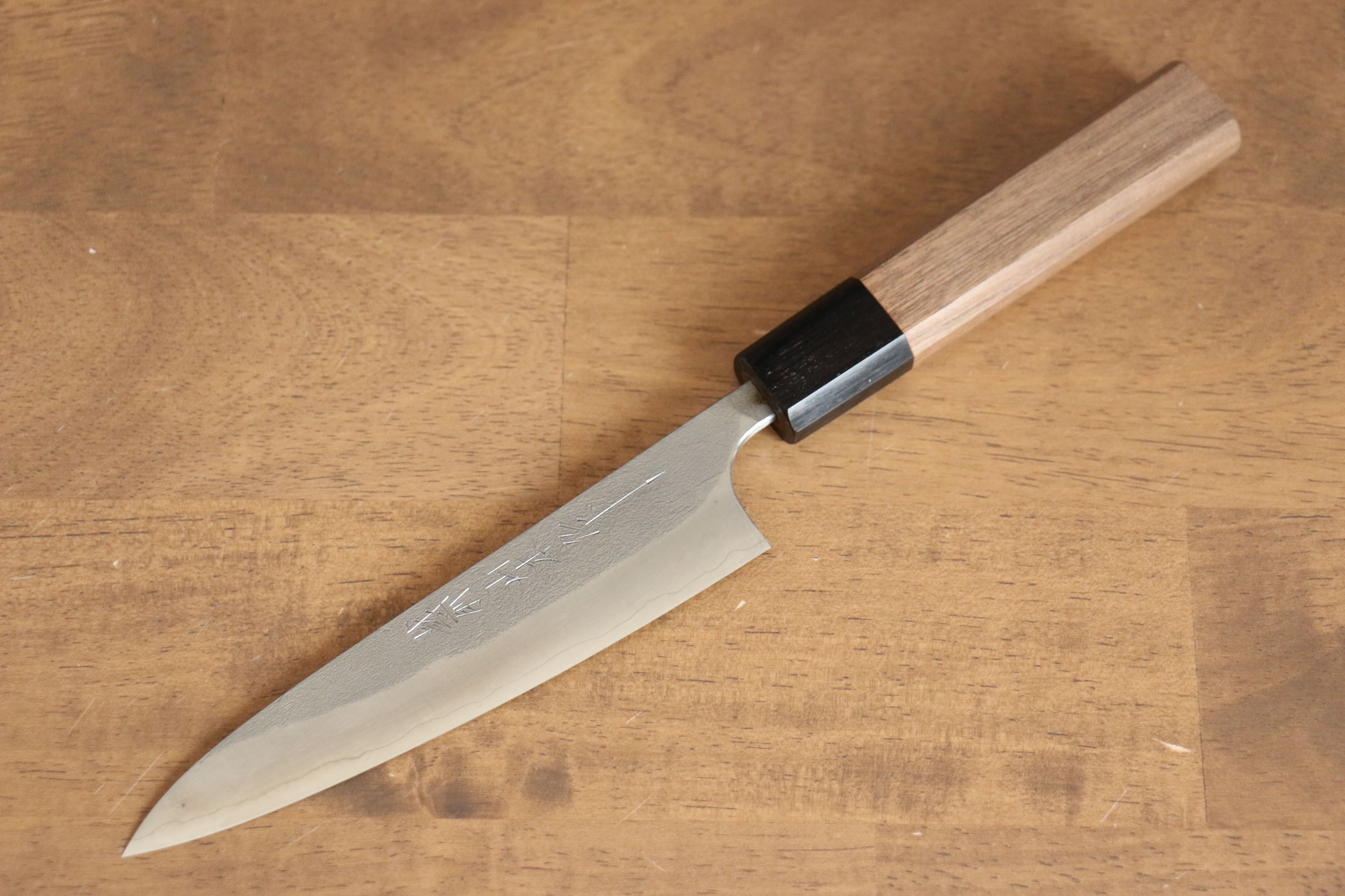 VG10 Damascus Nashiji Petty Knife 140mm - Japanese Utility Knife with Walnut Handle for Slicing, Peeling & Precision Cutting - Perfect for Home Chefs & Professional Kitchens