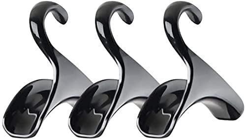 Bag-a-Vie Purse Hanger for Closet - 3 Pack Black Plastic Handbag Organizer Hooks for Hanging Bags & Purses, Protects Bag Shape & Saves Space - Perfect for Closet, Bedroom, or Entryway Organization