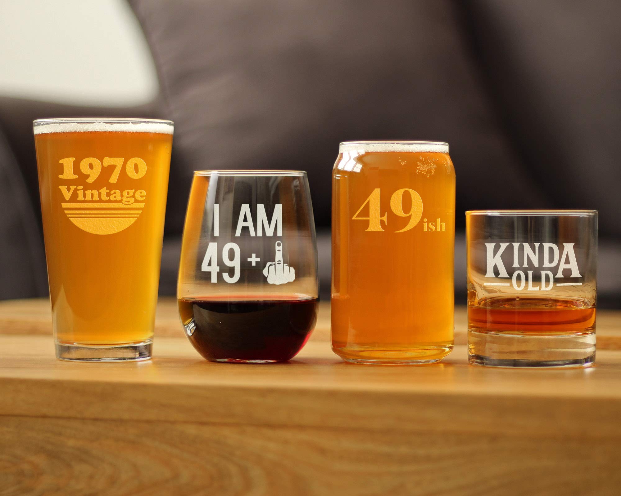 Funny 50th Birthday Gift - 16 oz Beer Can Pint Glass for Men & Women - Perfect 50th Bday Party Decor & Celebration - Great for Beer Lovers & Milestone Birthdays