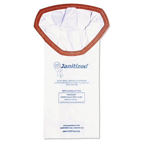 ProTeam Super Coach Pro 10 Vacuum Filter Bags - 100 Pack | HEPA Filtration for Commercial & Home Cleaning | Perfect for Schools, Offices, and Large Spaces