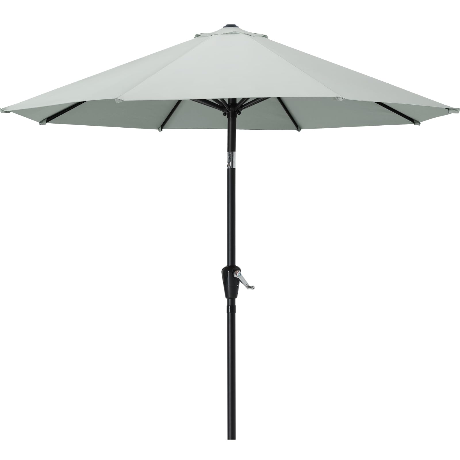MASTERCANOPY 10ft Light Gray Patio Umbrella for Outdoor Market Table - 8 Ribs Waterproof Sun Shade for Restaurant, Cafe, Poolside & Backyard