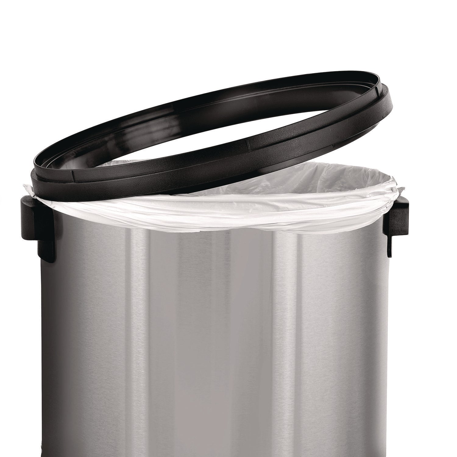 Alpine Industries 17 Gallon Stainless Steel Commercial Trash Can with Swing Lid - Heavy Duty Kitchen & Office Waste Bin for Restaurants, Hotels & Businesses