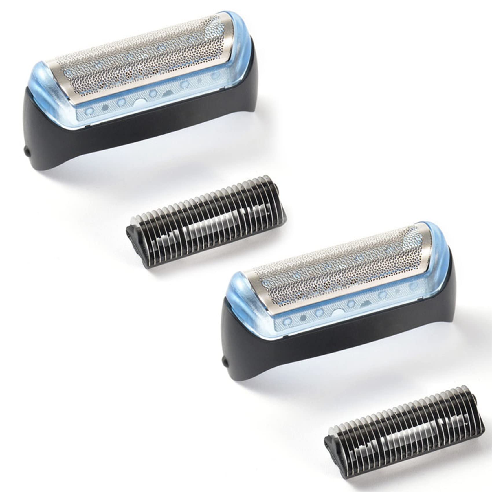 2 Pack Electric Mesh Shaver Foil Heads - Replacement Parts for 10B/20B Models 170 1735 1775 180 190 - Durable Shaving Accessories for Men's Grooming & Travel Use
