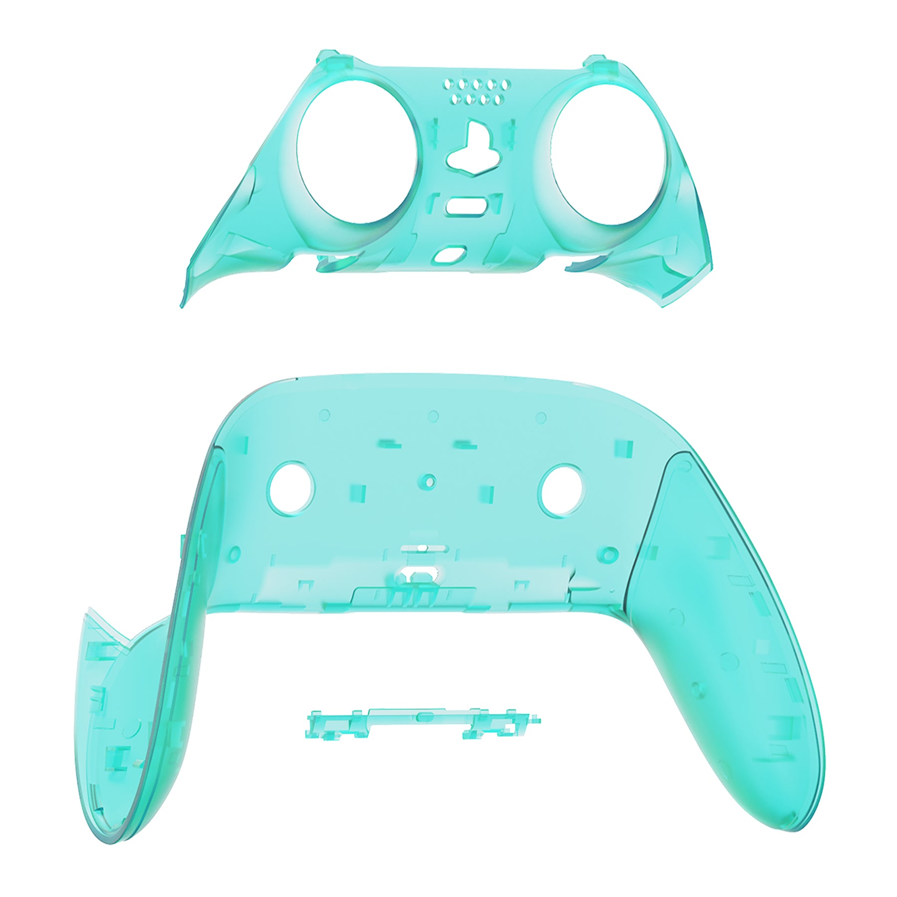 eXtremeRate Emerald Green PS5 Edge Controller Shell - DIY Replacement Front & Back Cover with Custom Plates | Gaming Accessories for Enhanced Style & Protection