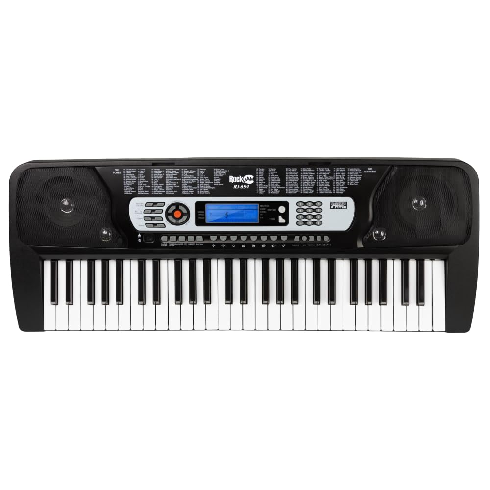 RockJam 54-Key Portable Electronic Keyboard with LCD Screen, Piano Maestro App & 30 Songs - Perfect for Beginners, Home Practice & Music Education