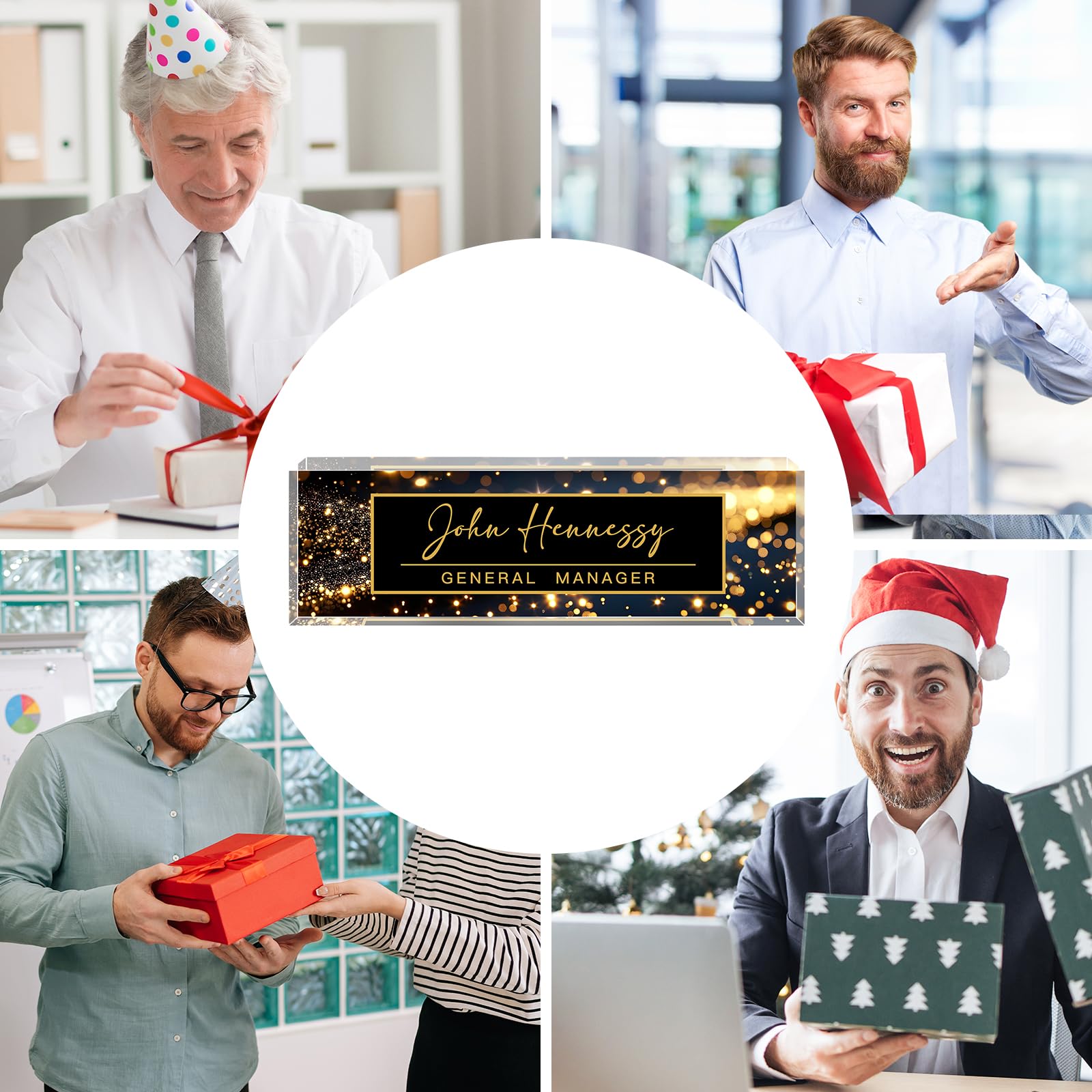 Personalized Acrylic Desk Name Plate - Custom Office Decor for Women, Employee Appreciation Gifts for Boss, Nurse, Teacher, Manager - Perfect for Office Organization & Professional Workspace Decor