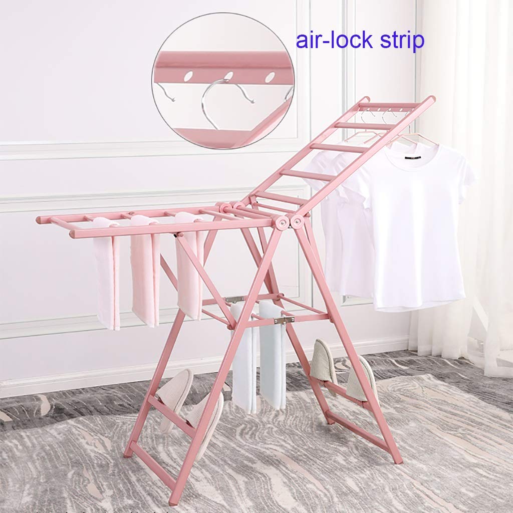Colture Foldable Clothes Drying Rack - Indoor & Outdoor Rustproof Laundry Hanger, Space Saving Collapsible Garment Rack (Champagne) - Perfect for Apartments, Camping & Small Spaces