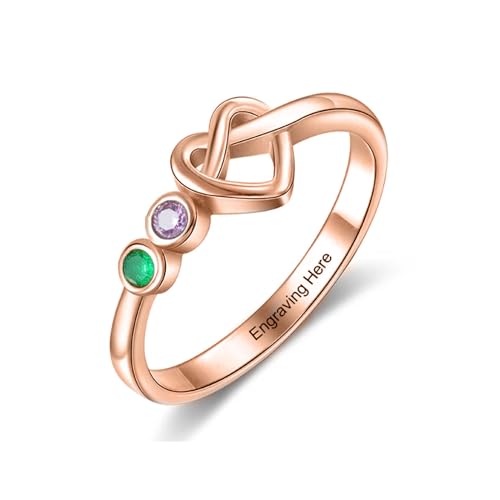 A02 2 Birthstones-Rose Gold