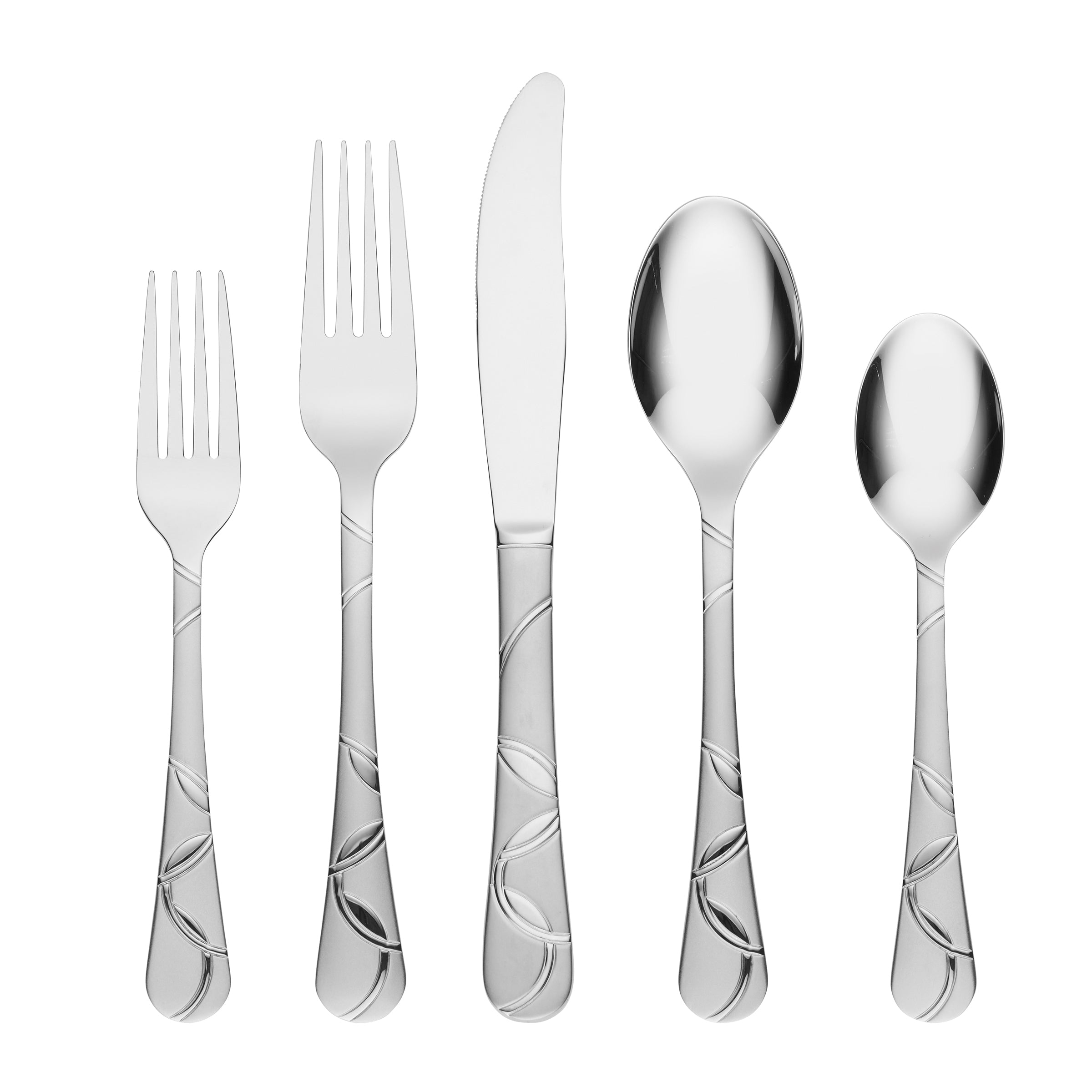 Felicity Sand 20-Piece Stainless Steel Flatware Set - Elegant Cutlery for Dining, Kitchen & Entertaining - Perfect for Dinner Parties, Weddings & Everyday Use