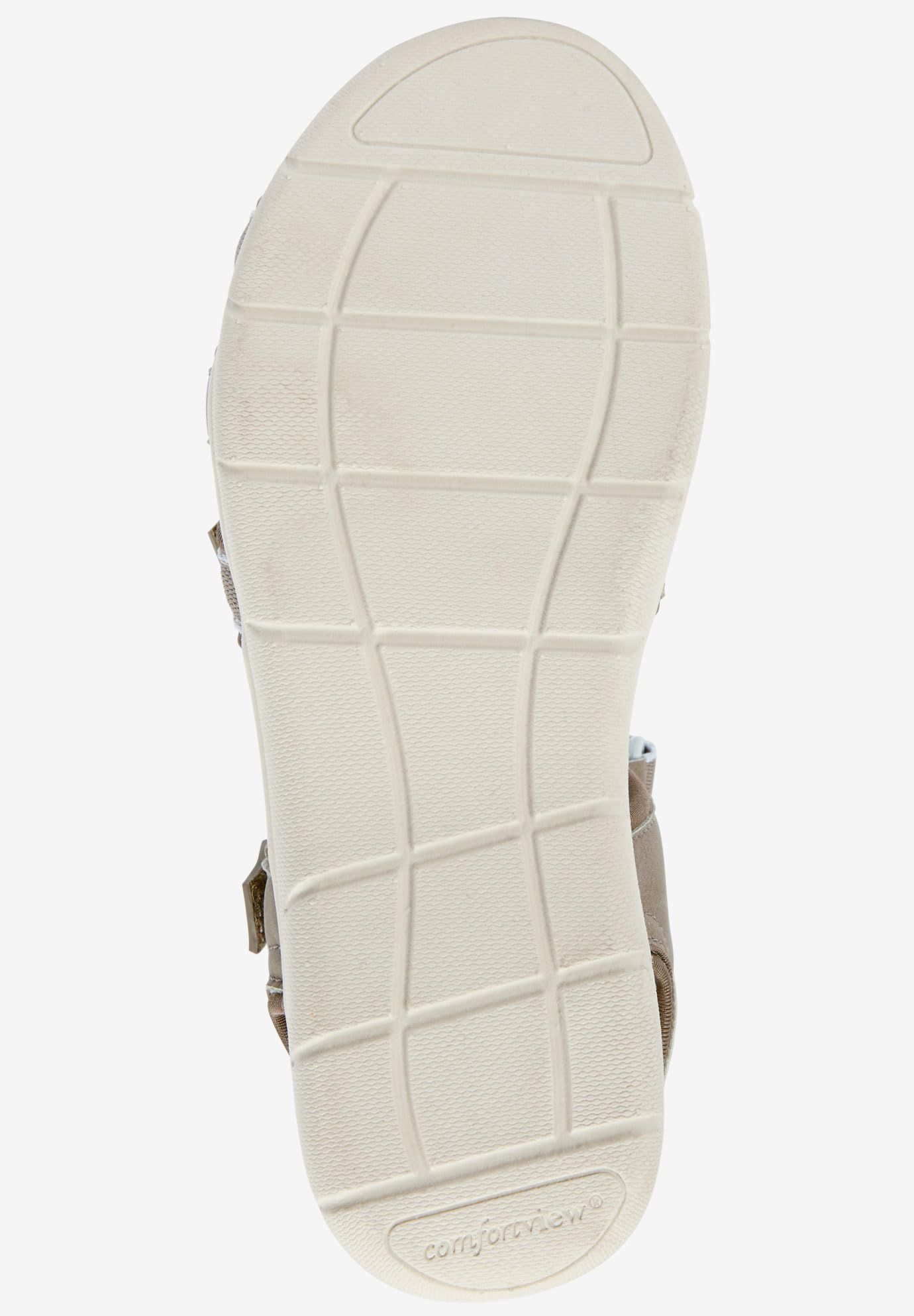 Comfortview Women's Wide Width The Annora Sandal - Comfortable Casual Summer Sandals for Wide Feet | Perfect for Walking, Travel & Beach Outings