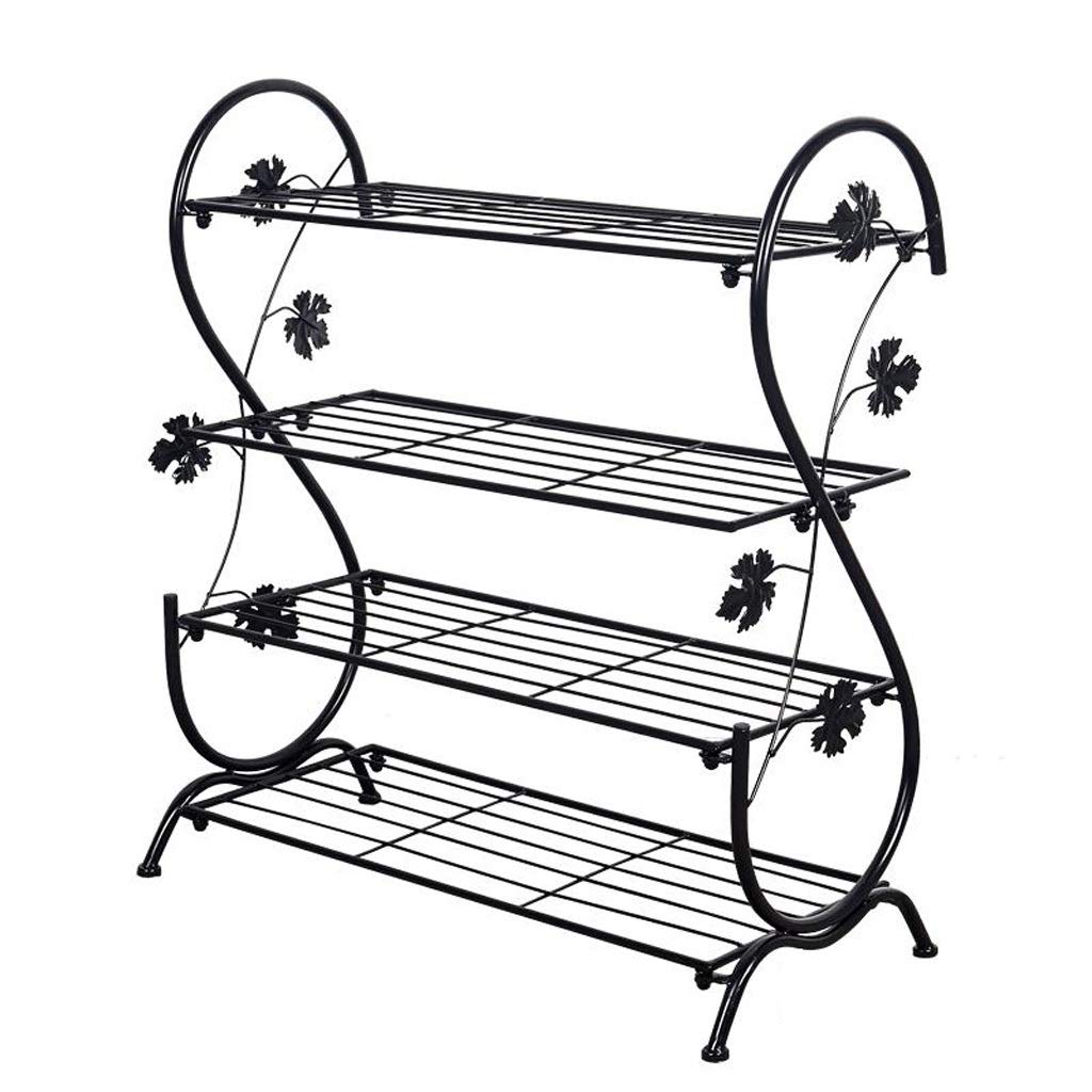Iron Shoe Rack Organizer - 5-Tier Multi-Layer Metal Shoe Shelf for Entryway, Closet & Bedroom Storage | Space-Saving Shoe Cabinet for Sneakers, Boots & Sandals | Durable Black Shoe Stand for Home & Office Organization