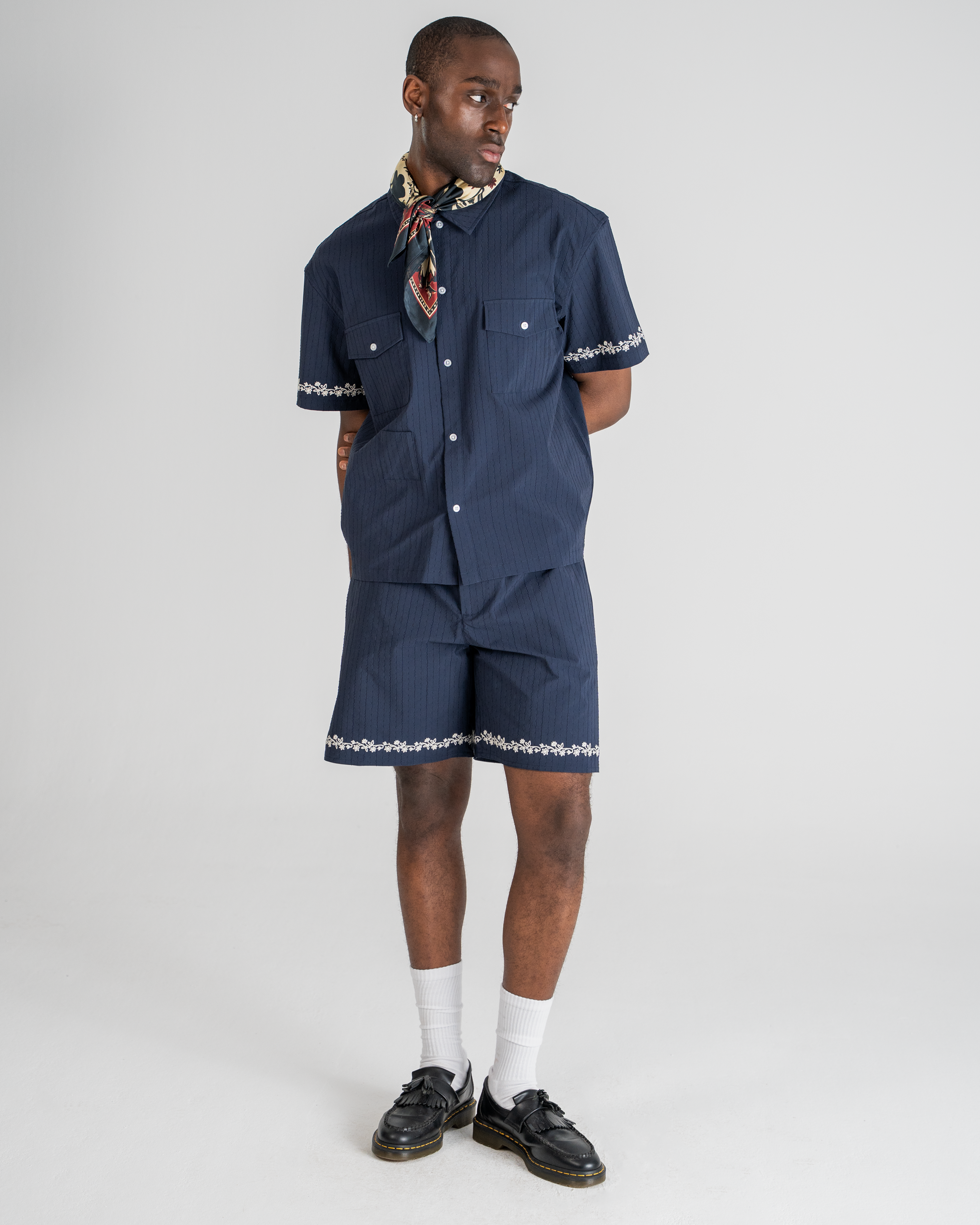 Men's SC Western Shirt in Navy Blue - Stylish Cowboy Shirt for Casual Wear, Rodeo, and Country Music Events