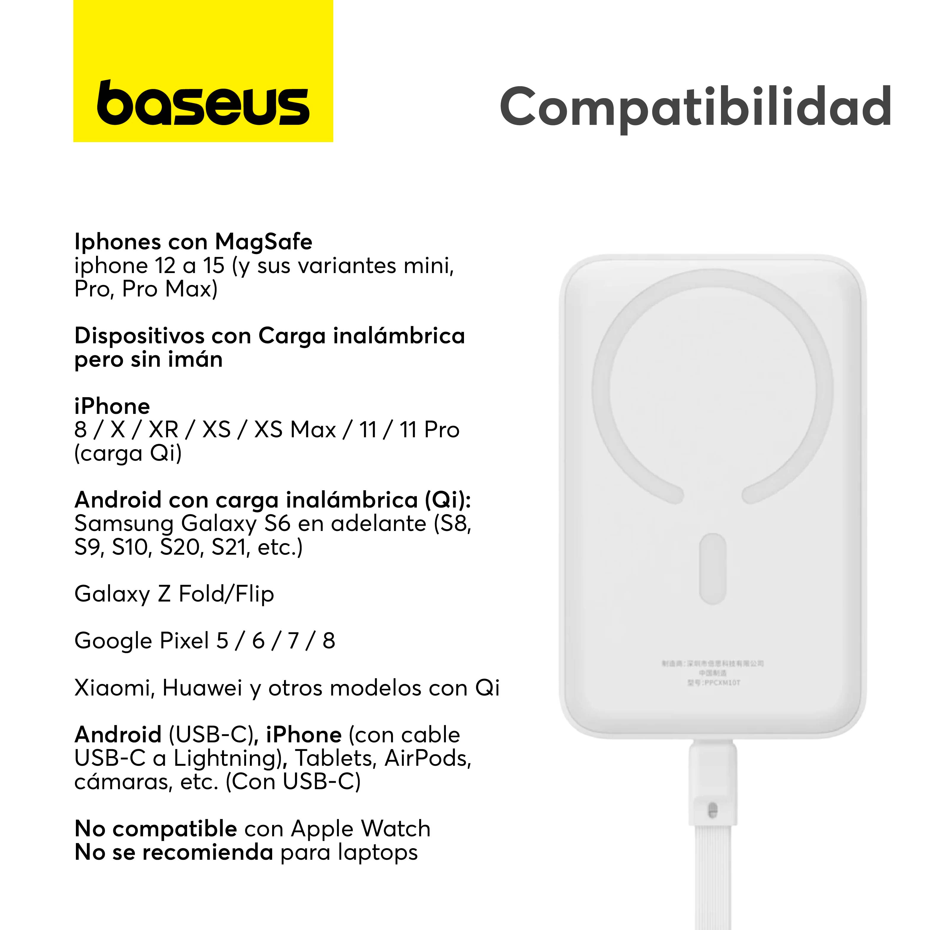 Baseus 10000mAh Magnetic Wireless Power Bank with 30W Fast Charging & Type-C Port - Perfect for iPhone, Android & AirPods Charging On-The-Go