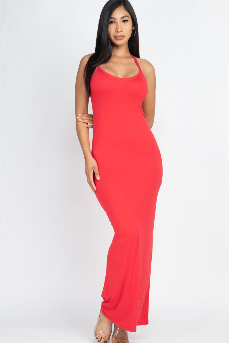Women's Racerback Maxi Dress - Flowy Long Summer Dress for Beach, Vacation & Casual Wear | Comfortable & Stylish Plus Size Options Available