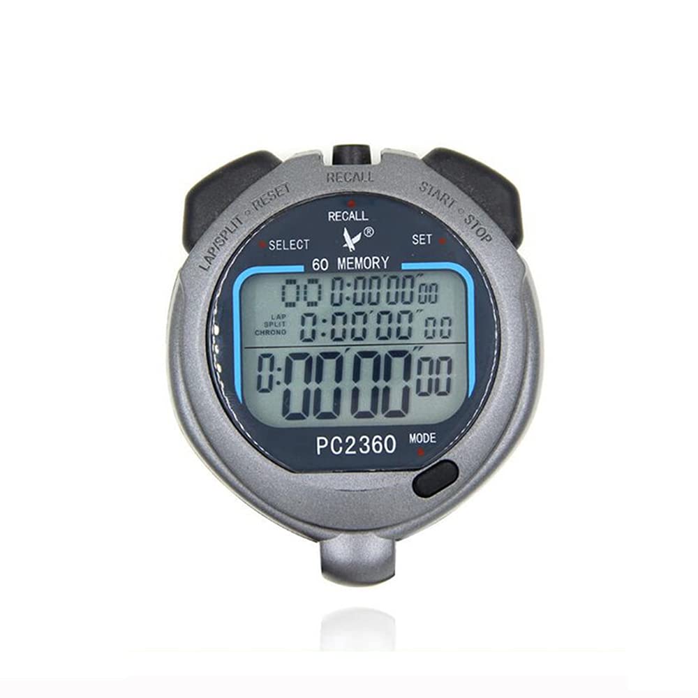 Professional Digital Sports Stopwatch with LCD 3-Row Display - Accurate Timer for Football, Basketball, Running, Swimming & Fitness Training | Perfect for Coaches, Athletes & Gym Workouts