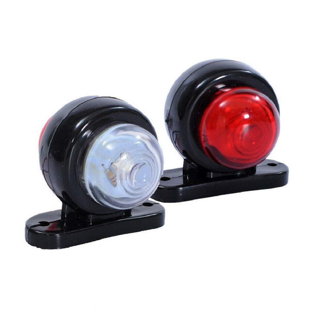 2X 12V LED Truck Side Marker Lights - Amber Clearance Indicator Lamps for Semi Trucks, Trailers, RVs & Commercial Vehicles - Waterproof & Durable for Night Driving Safety