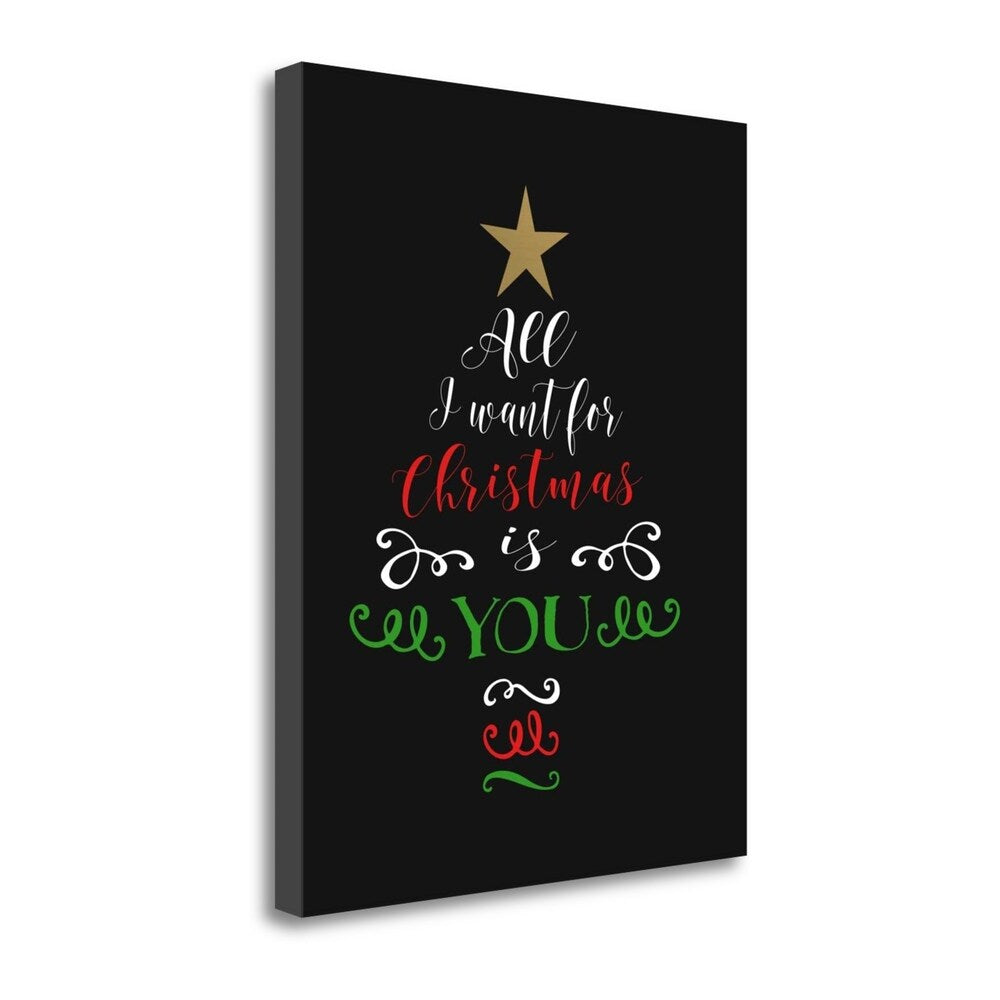 All I Want For Christmas by Tara Moss - Premium Giclee Art Print on Gallery Wrapped Canvas - Perfect Holiday Home Decor & Christmas Gift Idea
