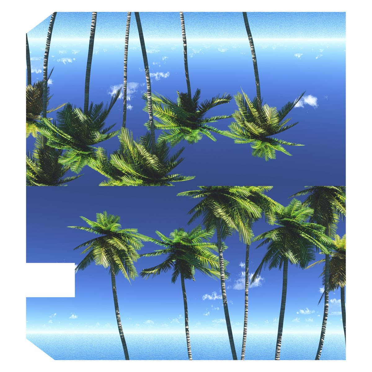 VWAQ Tropical Palm Trees Magnetic Mailbox Cover - Summer Beach Theme with Ocean View Design (MBM12) - Perfect for Coastal Homes, Beach Houses, and Tropical Outdoor Decor