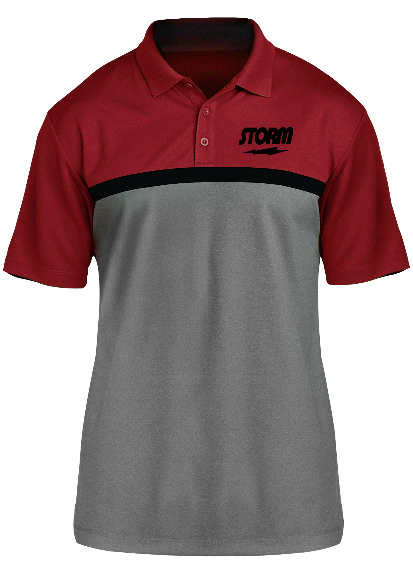 Storm Black Competitor Polo Shirt - Red, Black & Gray Color Options - Perfect for Golf, Tennis & Casual Wear