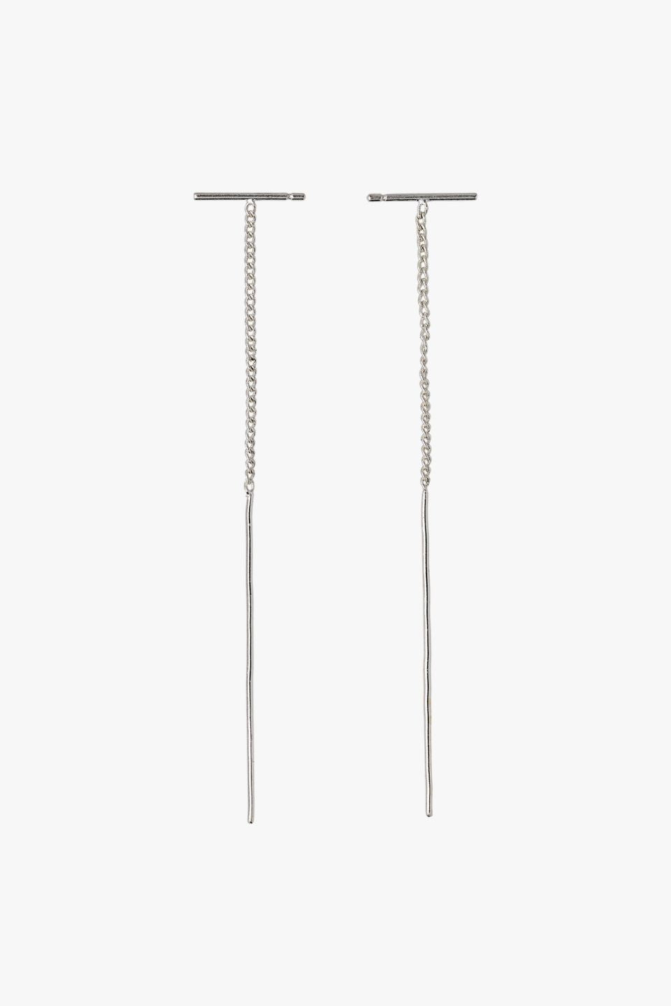 Brielle Small Bar Thread Earrings - Minimalist Dainty Gold Hoop Earrings for Women, Everyday Wear & Special Occasions