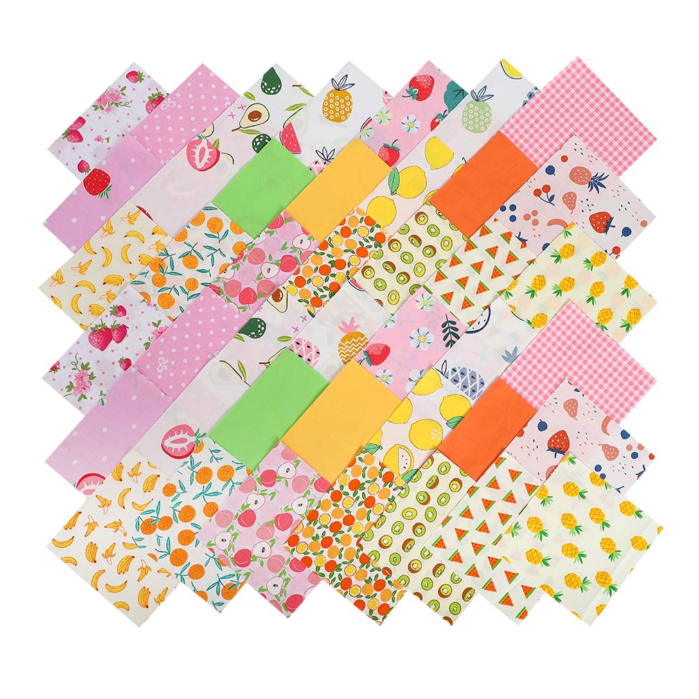 42pcs 5x5 Inch Cotton Fabric Squares - Precut Quilting & Sewing Charm Pack for DIY Crafts, Quilting, Patchwork - Perfect for Quilts, Blankets, Bags & Home Decor Projects