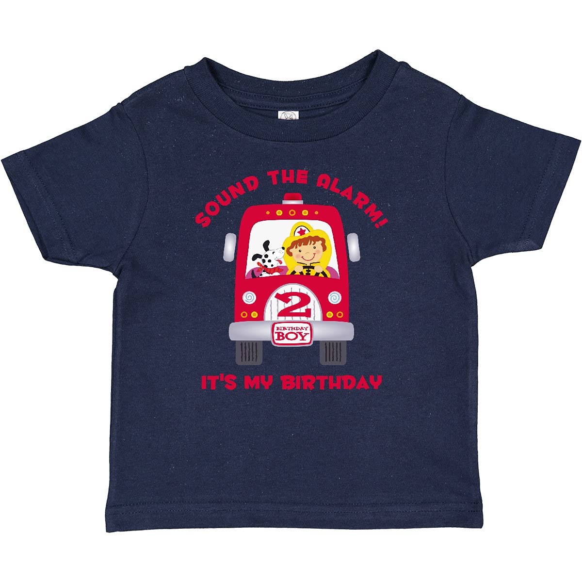 inktastic Fire Truck 2nd Birthday Boy Baby T-Shirt - Cute Toddler Outfit for Party, Photo Shoot & Special Occasions