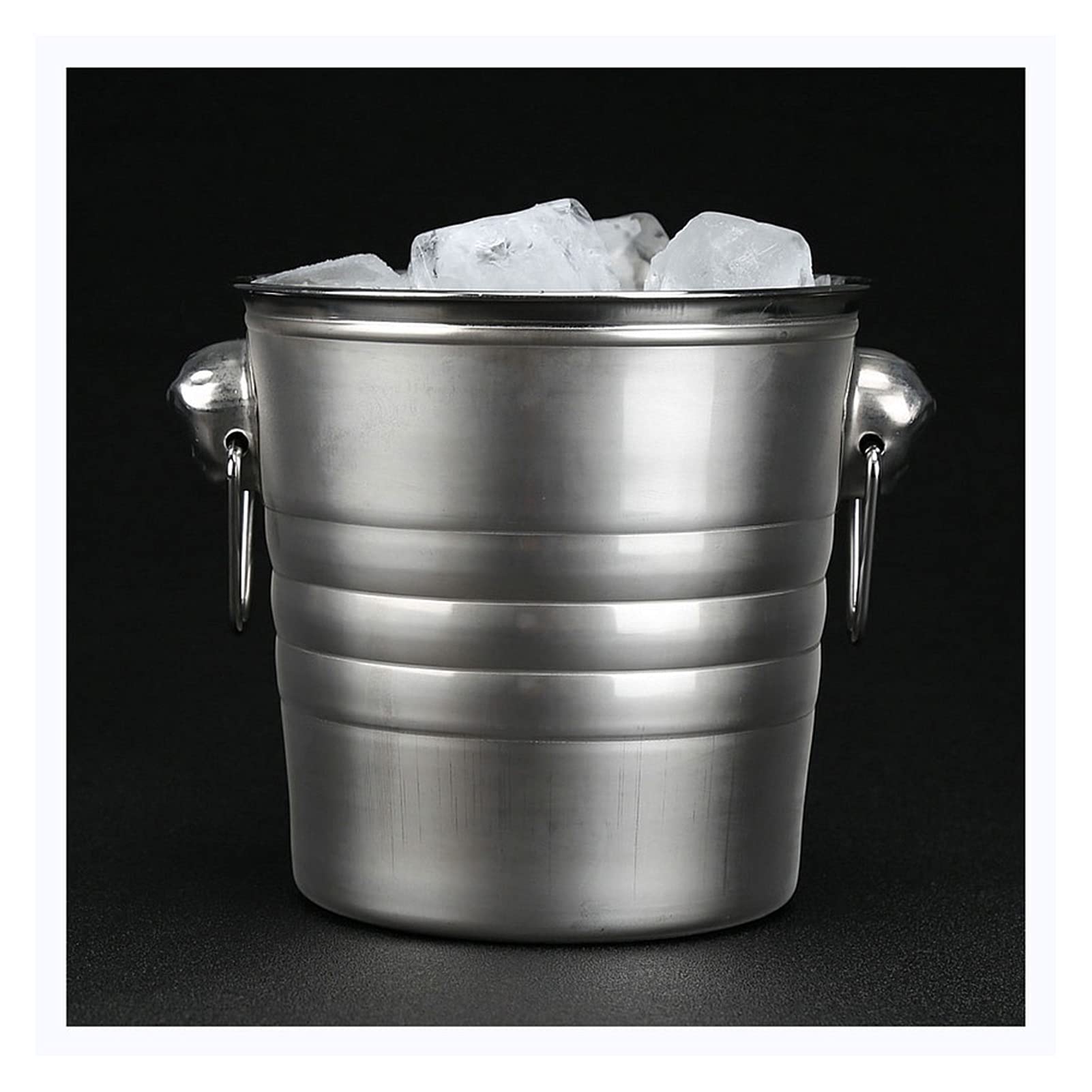 Stylish Binaural Handle Ice Bucket - Small Size for Champagne, Wine & Beer - Perfect for Restaurants, Bars & Home Entertaining