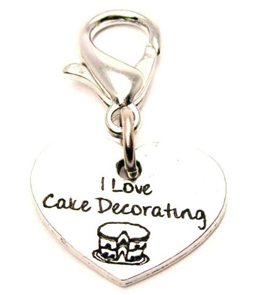 Cake Decorating Pewter Charm Zipper Pull - Baking Gift Idea
