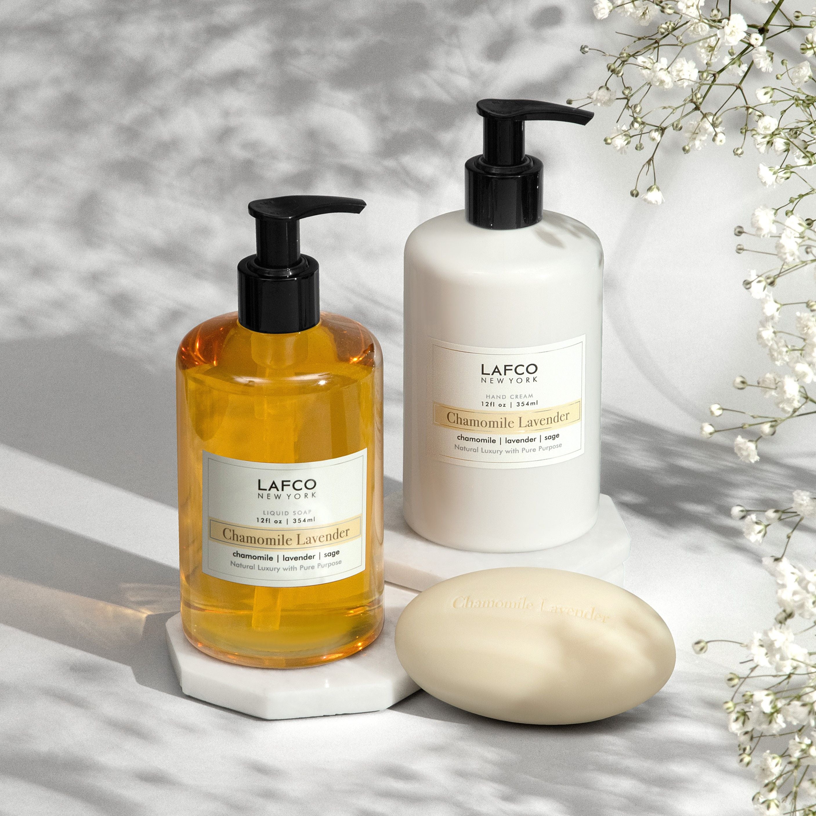 Organic Chamomile Lavender Liquid Hand Soap - Natural Moisturizing & Relaxing Body Wash for Sensitive Skin | Perfect for Bathroom, Spa & Home Use