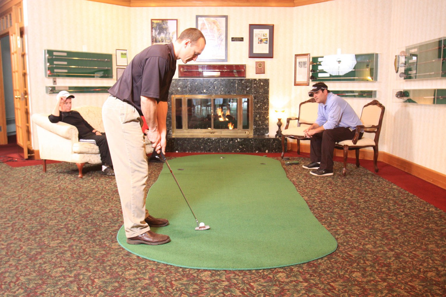 Golf The General V2 6' X 12' Practice Putting Mat with 3 Cups - Premium Indoor/Outdoor Golf Training Aid for Home, Office & Backyard