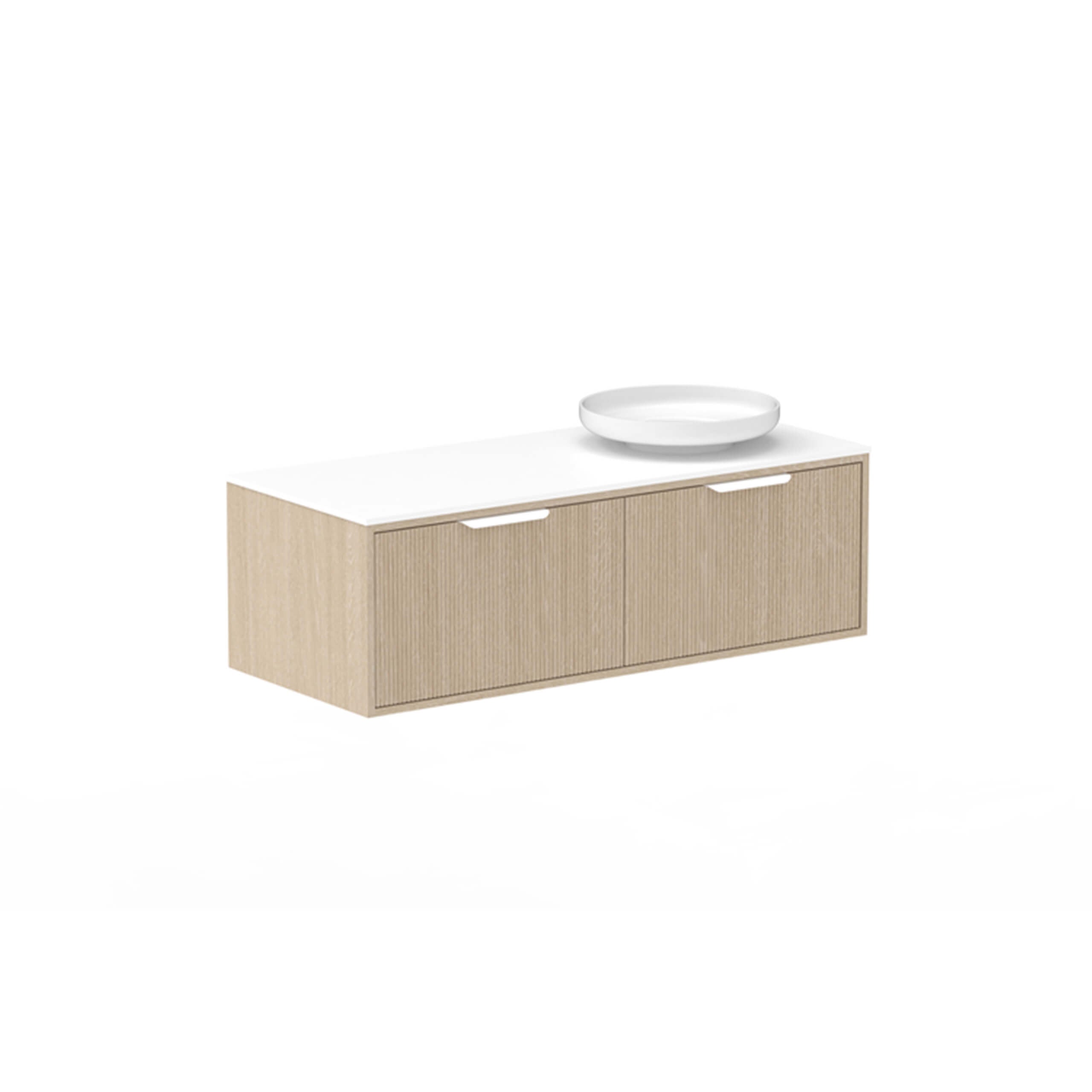 ADP Clifton Wall Mount Bathroom Vanity with Durasein Solid Surface - Modern Floating Sink for Small Space & Powder Room