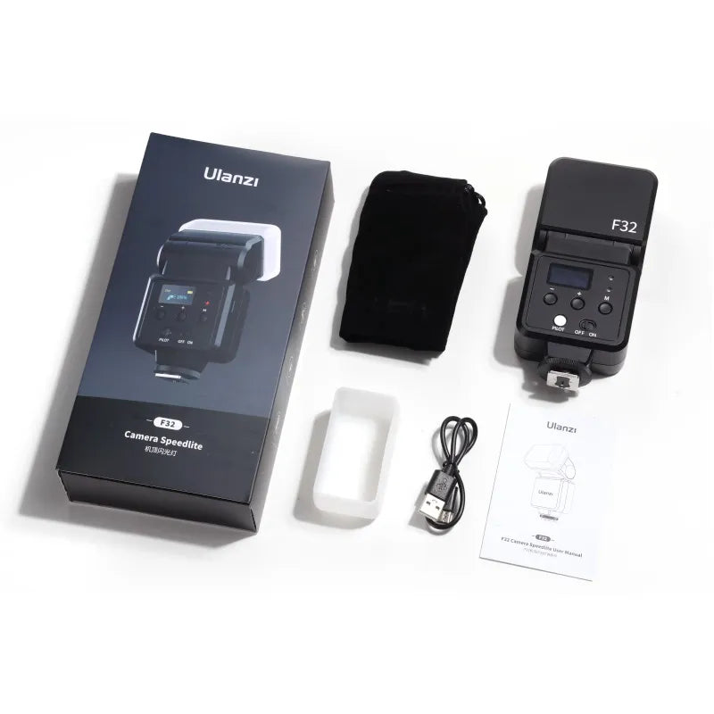 Ulanzi F32 Professional Camera Flash with GN60 Guide Number - Perfect for Canon, Nikon, Sony DSLR & Mirrorless Cameras - Ideal for Portrait, Wedding, and Studio Photography