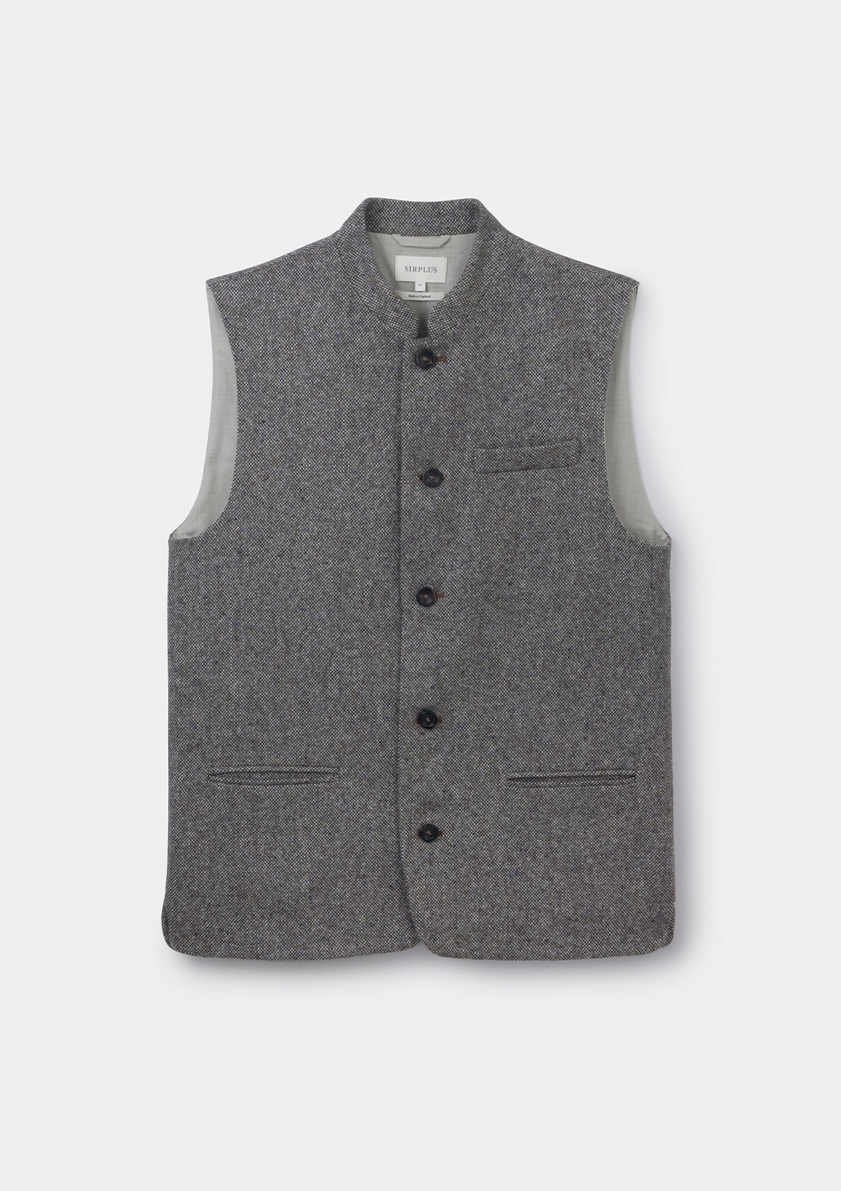 Stylish Taupe Donegal Tweed Nehru Waistcoat for Men | Vintage-Inspired Formal Vest | Perfect for Weddings, Business Attire & Special Occasions