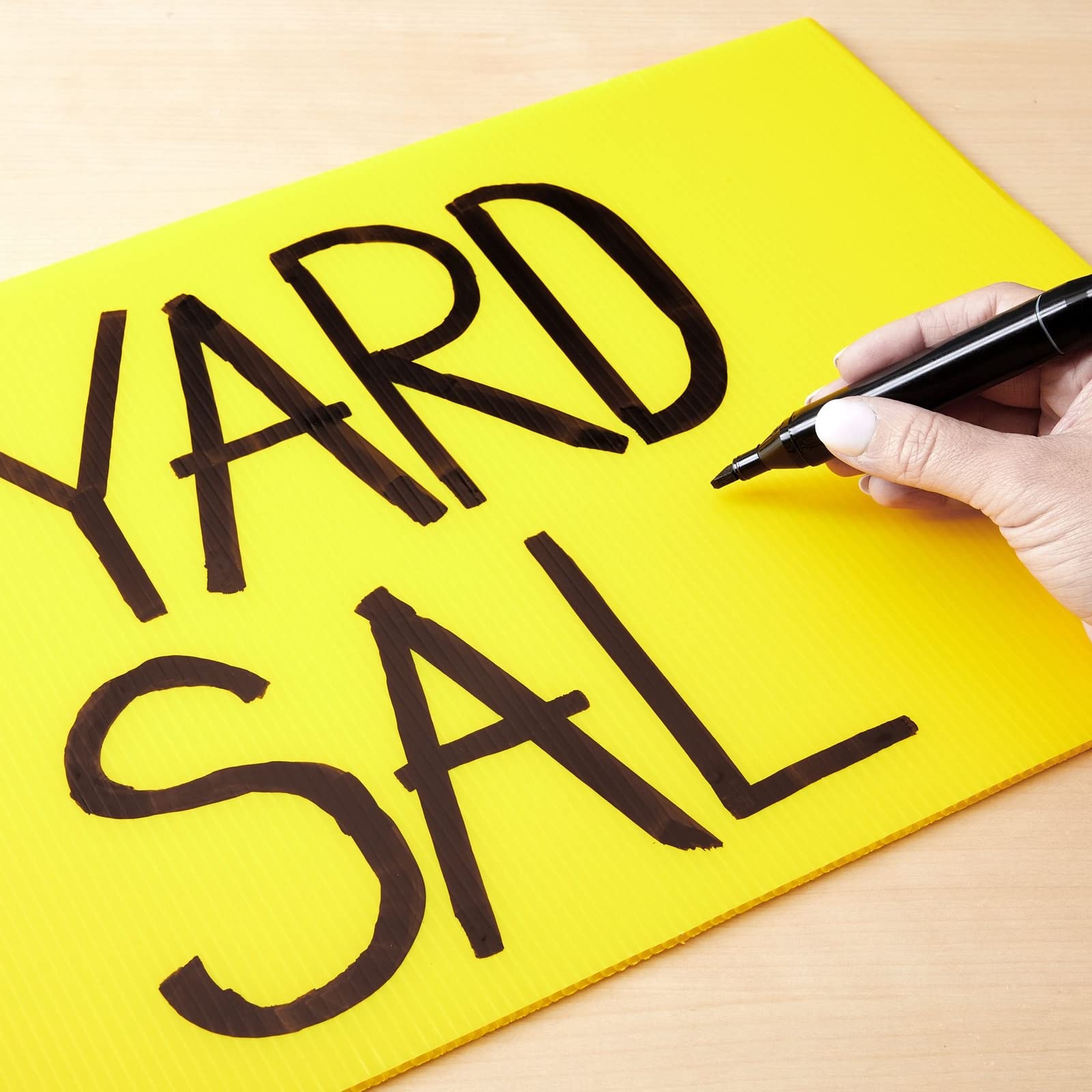 6 Pack Neon Yellow Blank Yard Signs 17x12