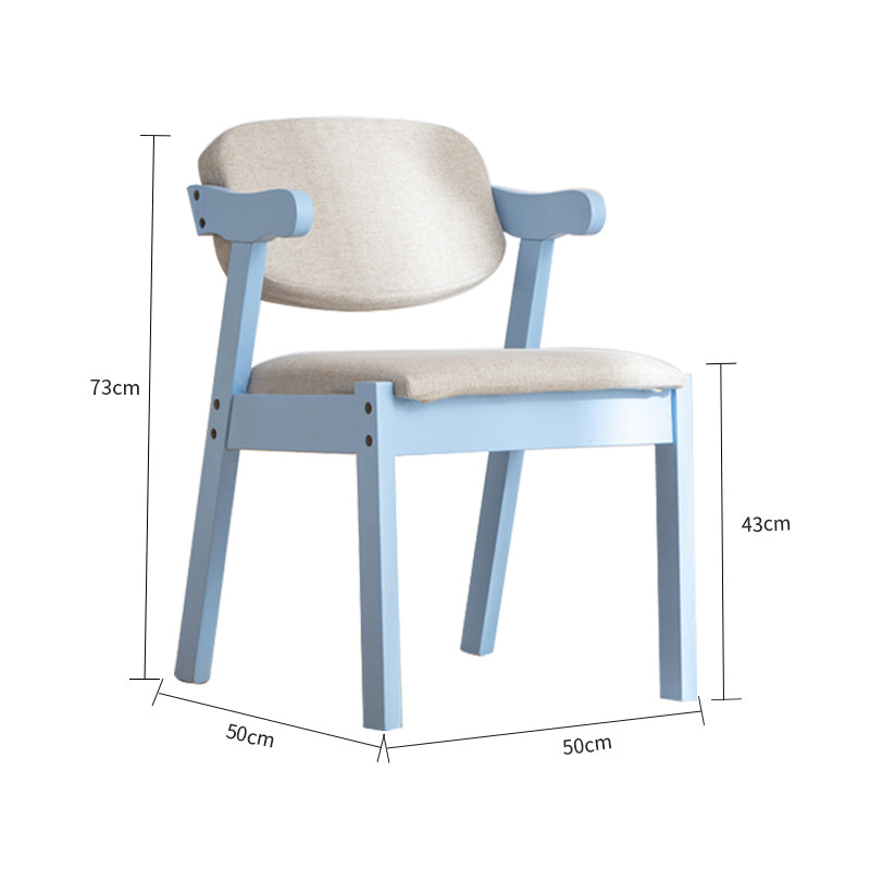 Nordic chair sky blue cloth cushion