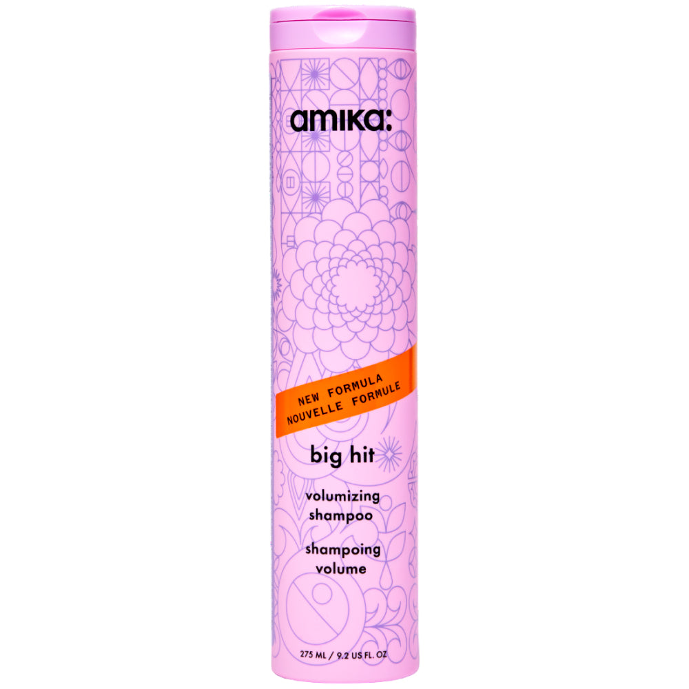 Amika Big Hit Volumizing Shampoo for Thick & Full Hair - Sulfate Free Volumizing Shampoo for Fine & Flat Hair - Adds Body & Shine - Perfect for Daily Use & Salon Quality Results at Home
