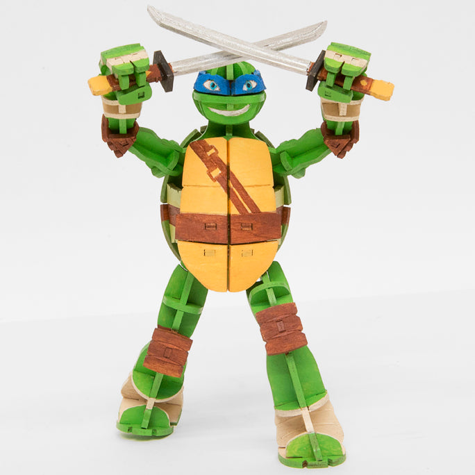 IncrediBuilds: Teenage Mutant Ninja Turtles Leonardo 3D Wood Model Kit - DIY Building Toy for Kids & Collectors, Perfect for Home Decor & Gift Giving