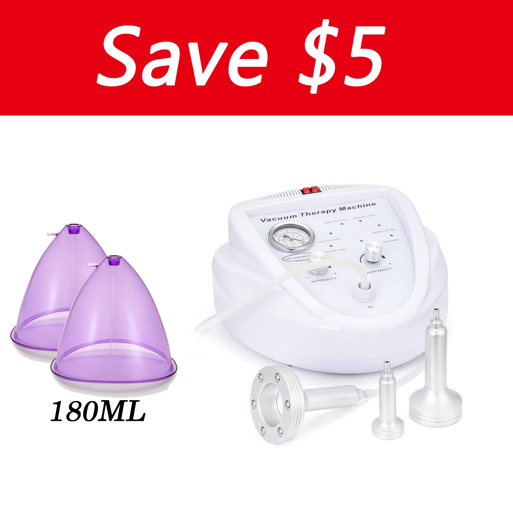 Vacuum Cupping Massager Set - 24 Cups & 3 Pumps with 180ML Purple Suction Cups for Pain Relief & Muscle Relaxation - Professional Cupping Therapy Kit for Back, Neck, Shoulder Massage at Home or Spa