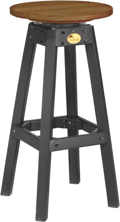 Eco-Friendly Recycled Plastic Bar Stool with Cup Holder - Durable & Sustainable Counter Height Stool for Kitchen, Patio, or Home Bar Decor
