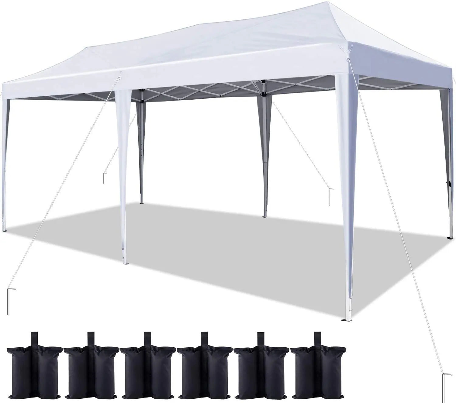 10'x20' EZ Pop Up Canopy Tent - Instant Shelter for Outdoor Events, Parties, Camping & Beach - Waterproof & UV Protection