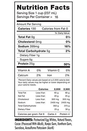 100% Pure Chocolate Caramel Liquid Egg Whites - 4 Gallons Bulk Pack | High Protein Low Fat | Perfect for Baking, Protein Shakes & Keto Diet | US Made