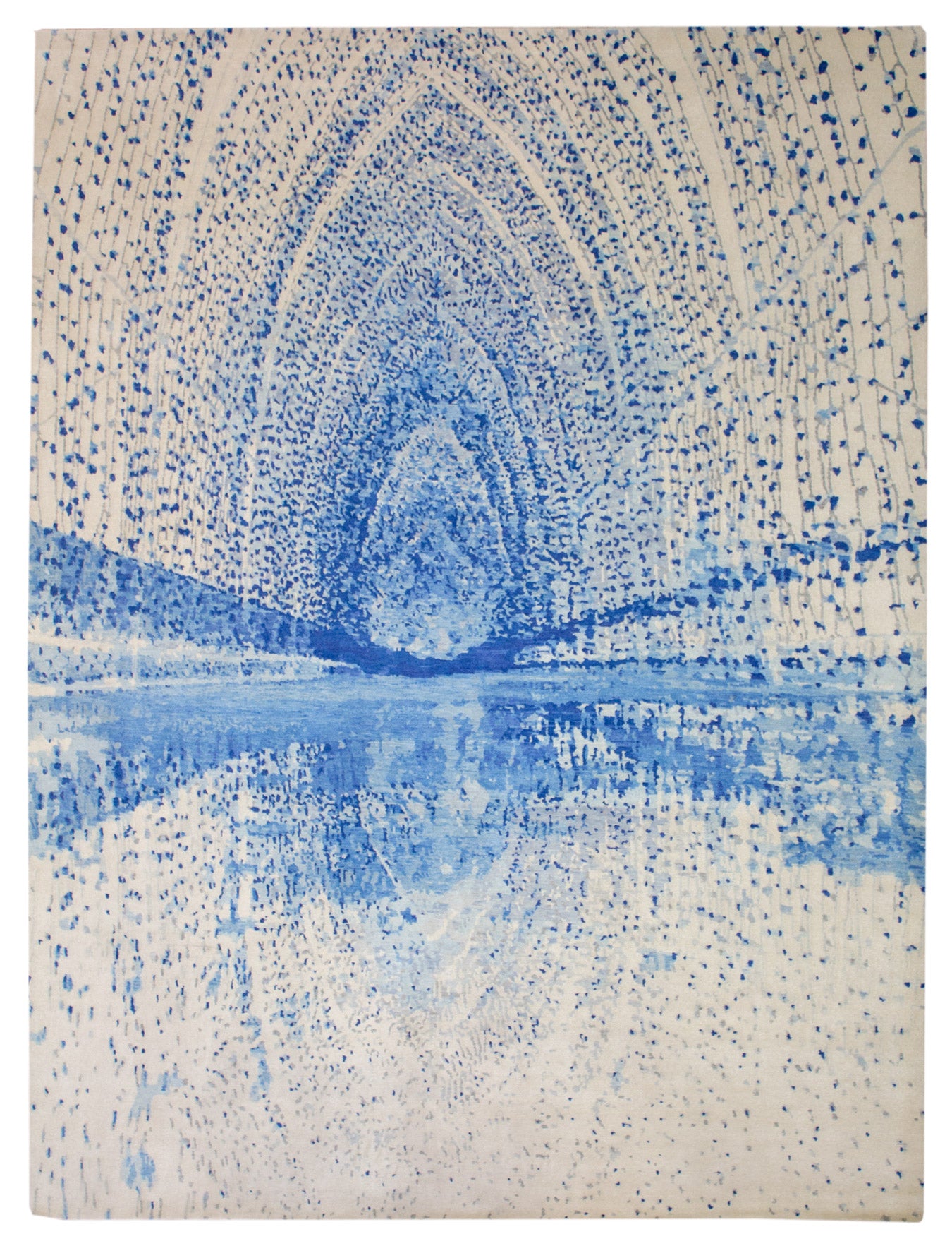 Handwoven Contemporary Abyss Blue Area Rug - J54386 - Perfect for Living Room, Bedroom, or Office Decor