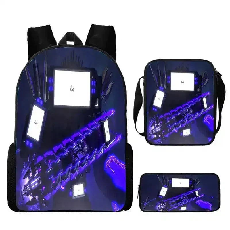 Custom Skibidi Backpack Set for School, Travel & Outdoor Adventures - Durable & Stylish Kids & Teens Backpack